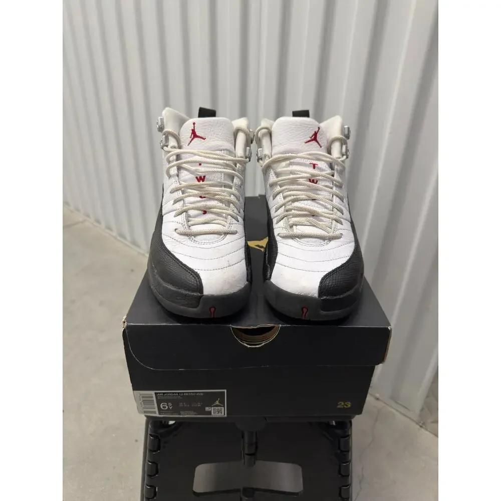 Nike Air Jordan 12 Taxi Flip White Gym 2024 Size 6.5Y GS - 153265-162